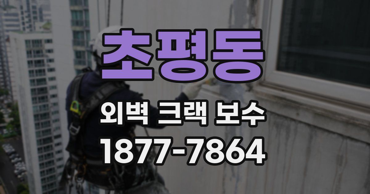 초평동 외벽 크랙 보수