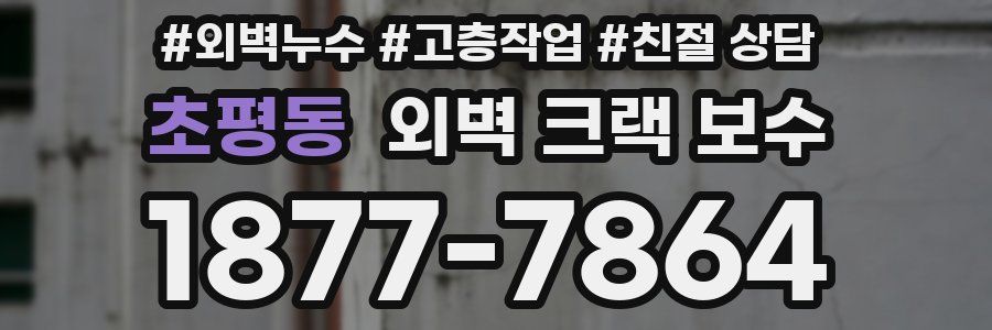 초평동 외벽 크랙 보수