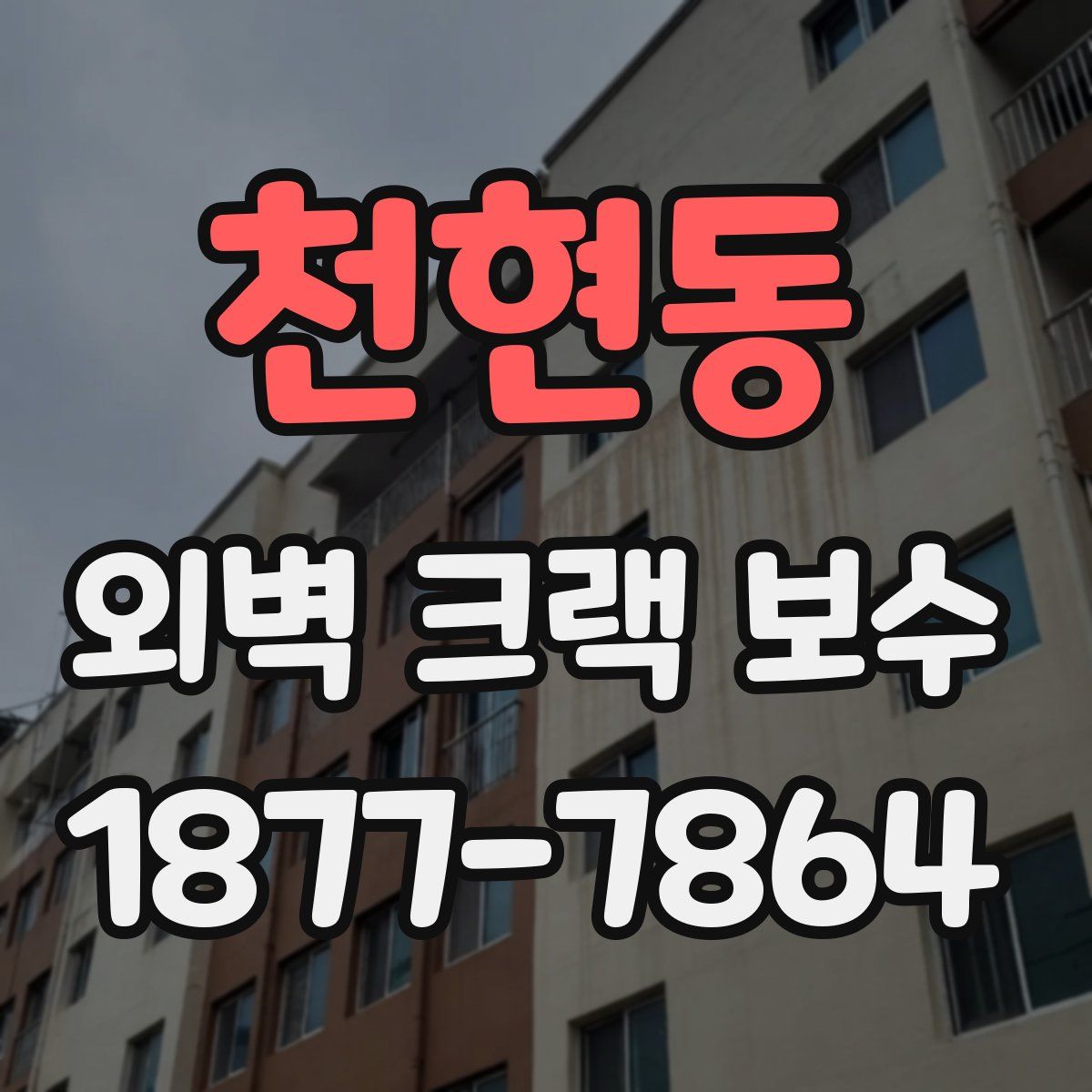 천현동 외벽 크랙 보수