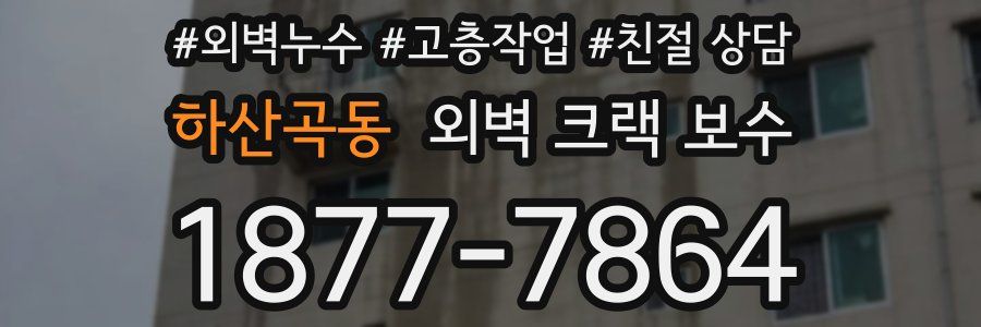 하산곡동 외벽 크랙 보수