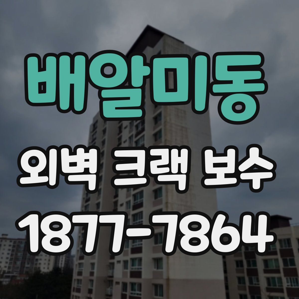 배알미동 외벽 크랙 보수