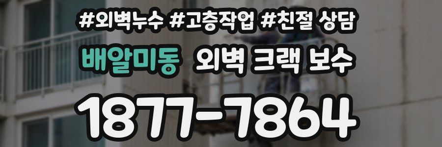 배알미동 외벽 크랙 보수