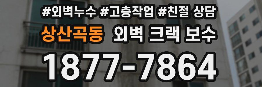 상산곡동 외벽 크랙 보수
