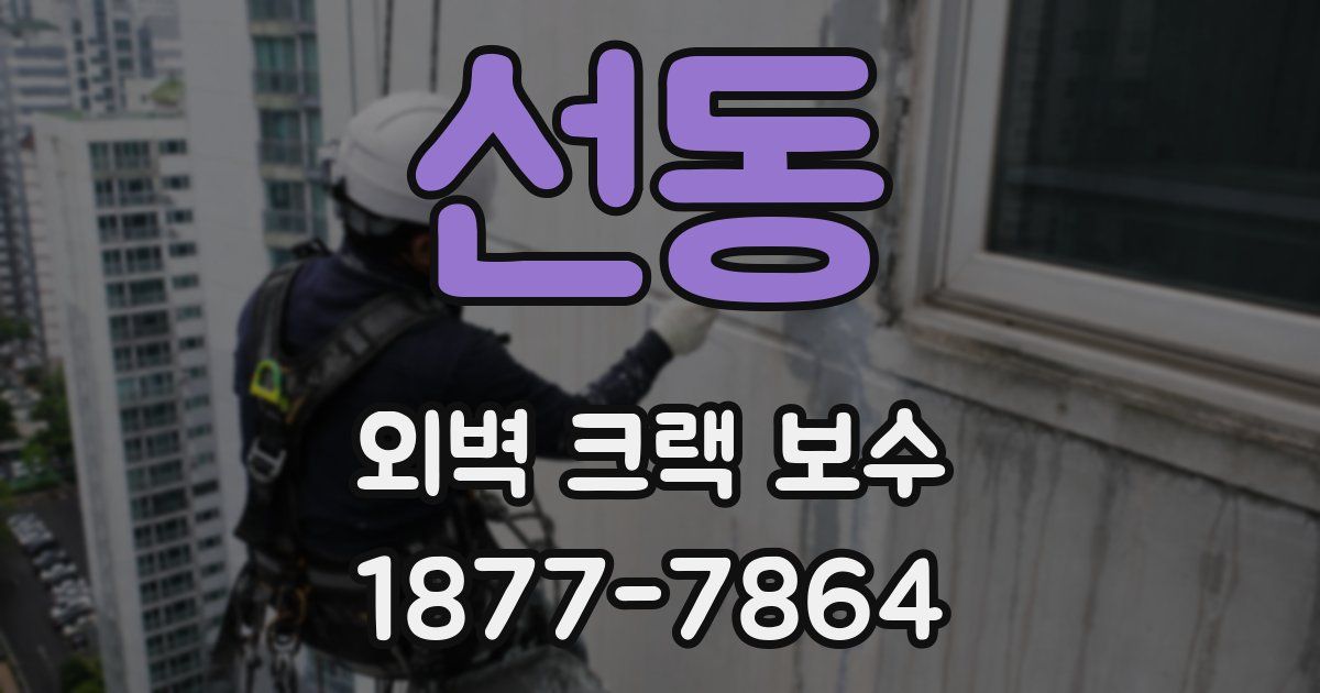 선동 외벽 크랙 보수