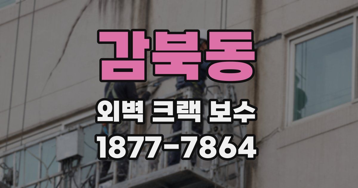 감북동 외벽 크랙 보수