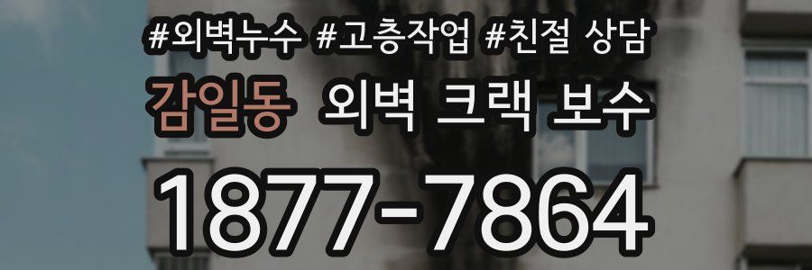 감일동 외벽 크랙 보수