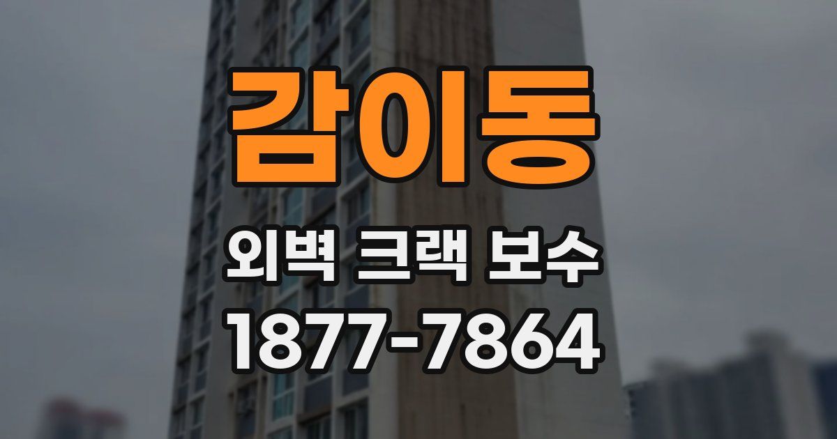 감이동 외벽 크랙 보수