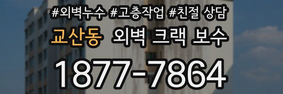 교산동 외벽 크랙 보수