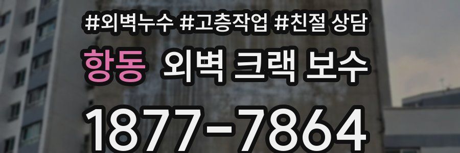 항동 외벽 크랙 보수
