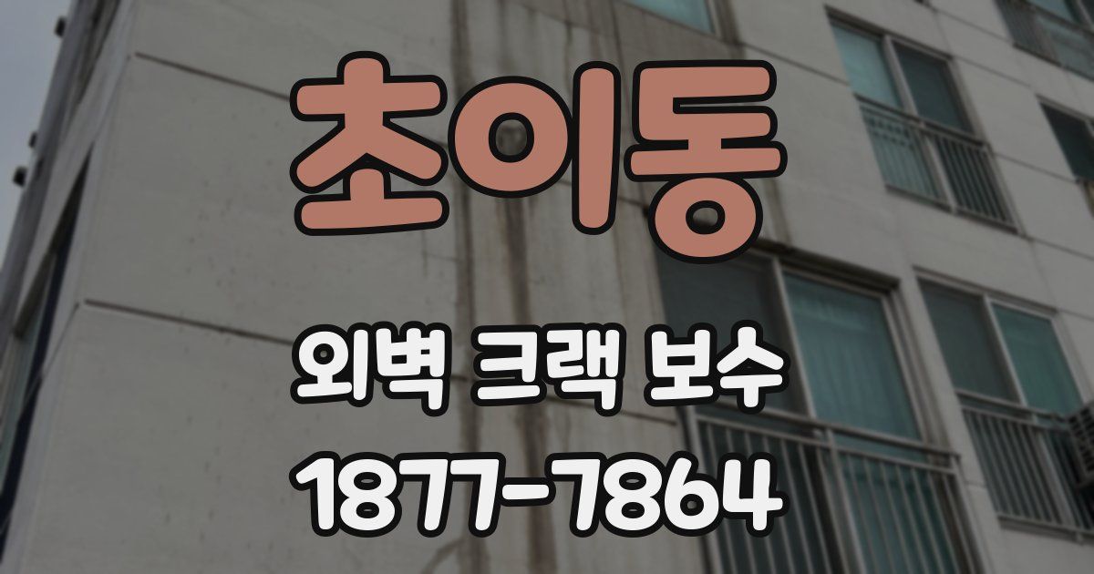 초이동 외벽 크랙 보수