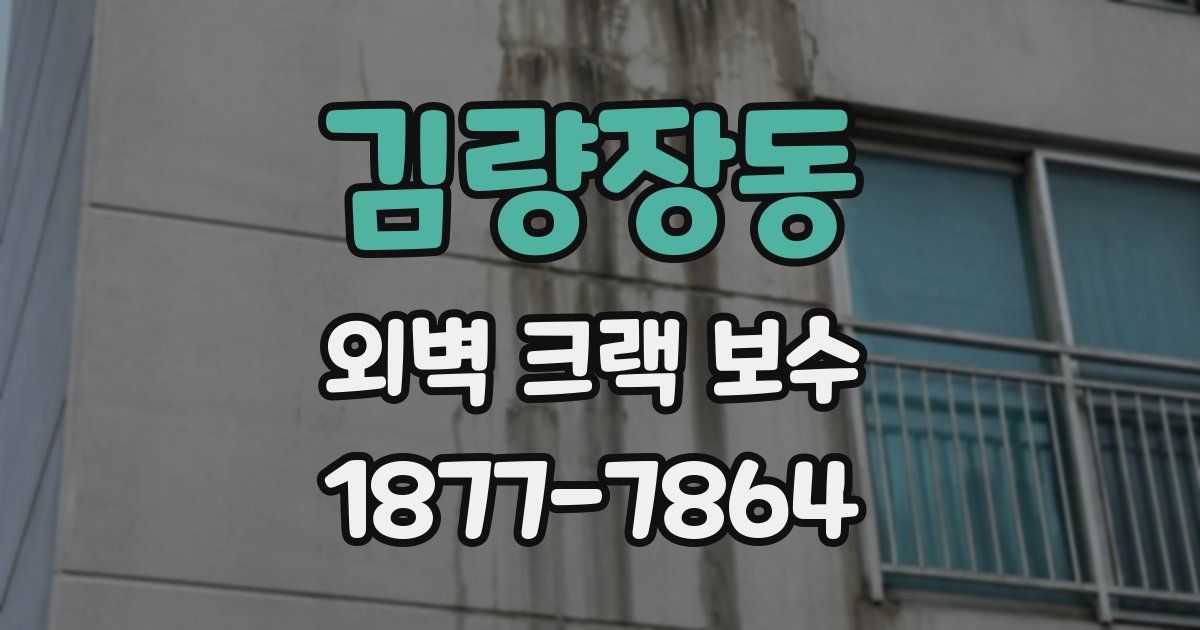 김량장동 외벽 크랙 보수