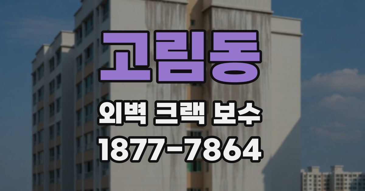 고림동 외벽 크랙 보수