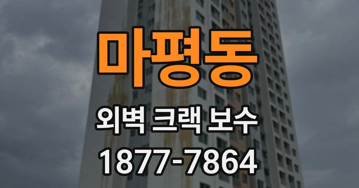 마평동 외벽 크랙 보수