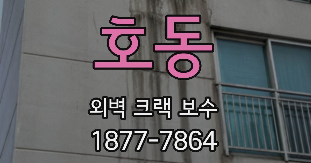 호동 외벽 크랙 보수