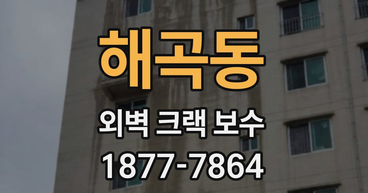 해곡동 외벽 크랙 보수