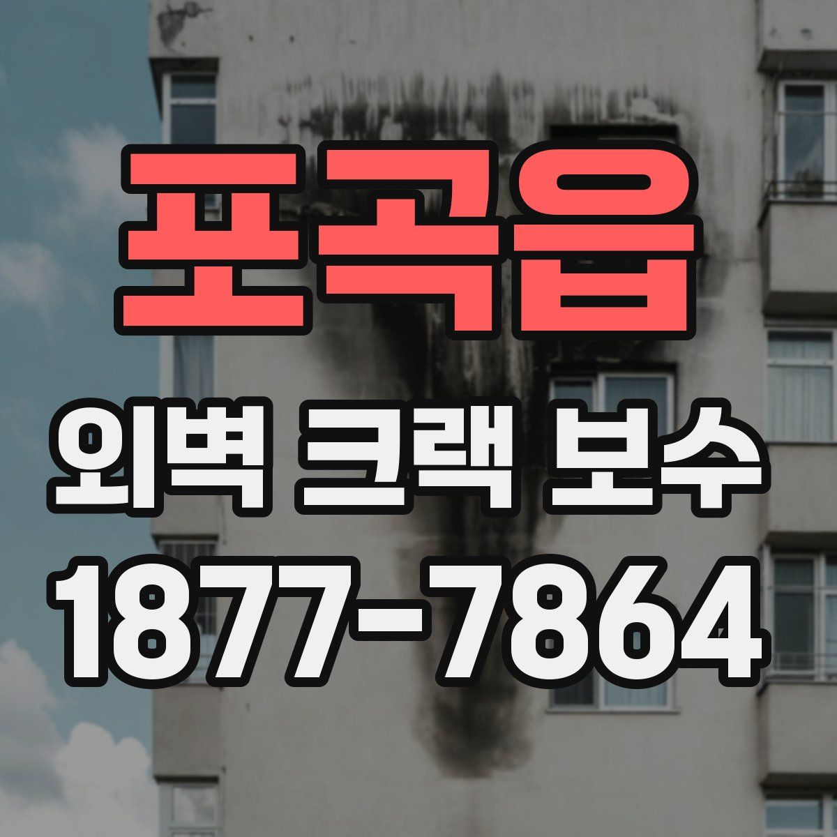 포곡읍 외벽 크랙 보수