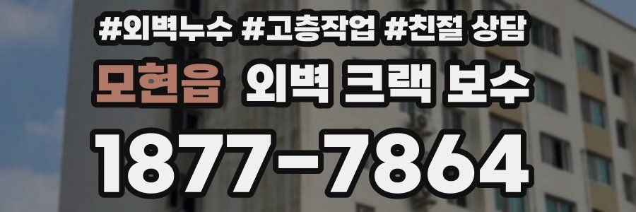 모현읍 외벽 크랙 보수
