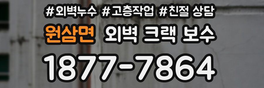 원삼면 외벽 크랙 보수