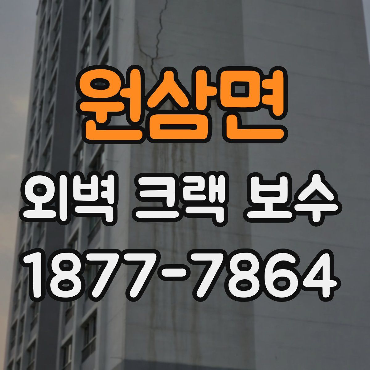 원삼면 외벽 크랙 보수