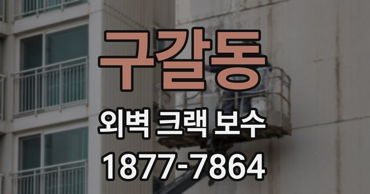 구갈동 외벽 크랙 보수