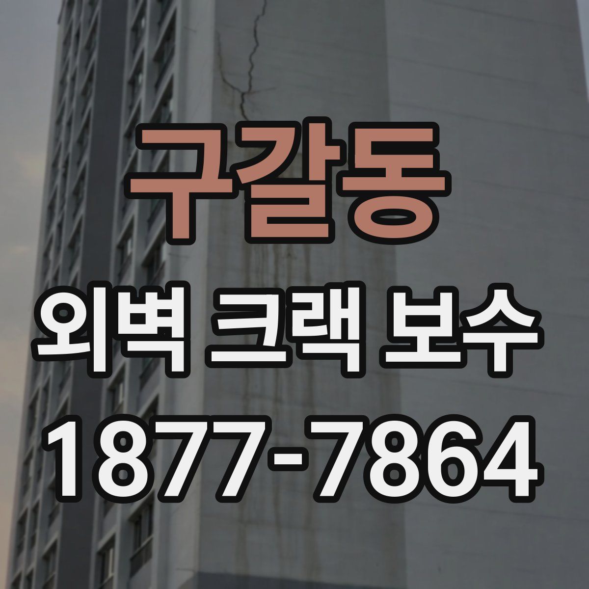 구갈동 외벽 크랙 보수