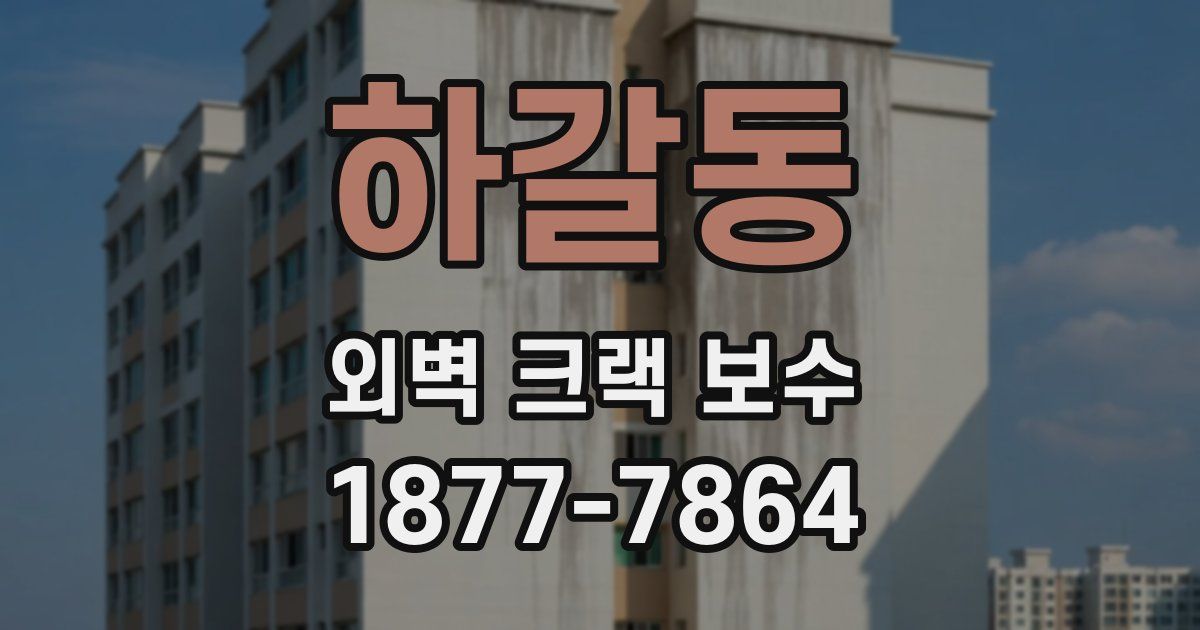 하갈동 외벽 크랙 보수