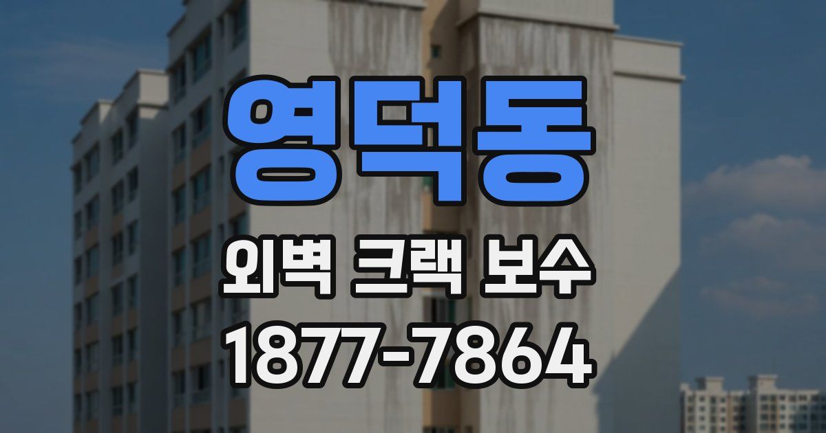영덕동 외벽 크랙 보수