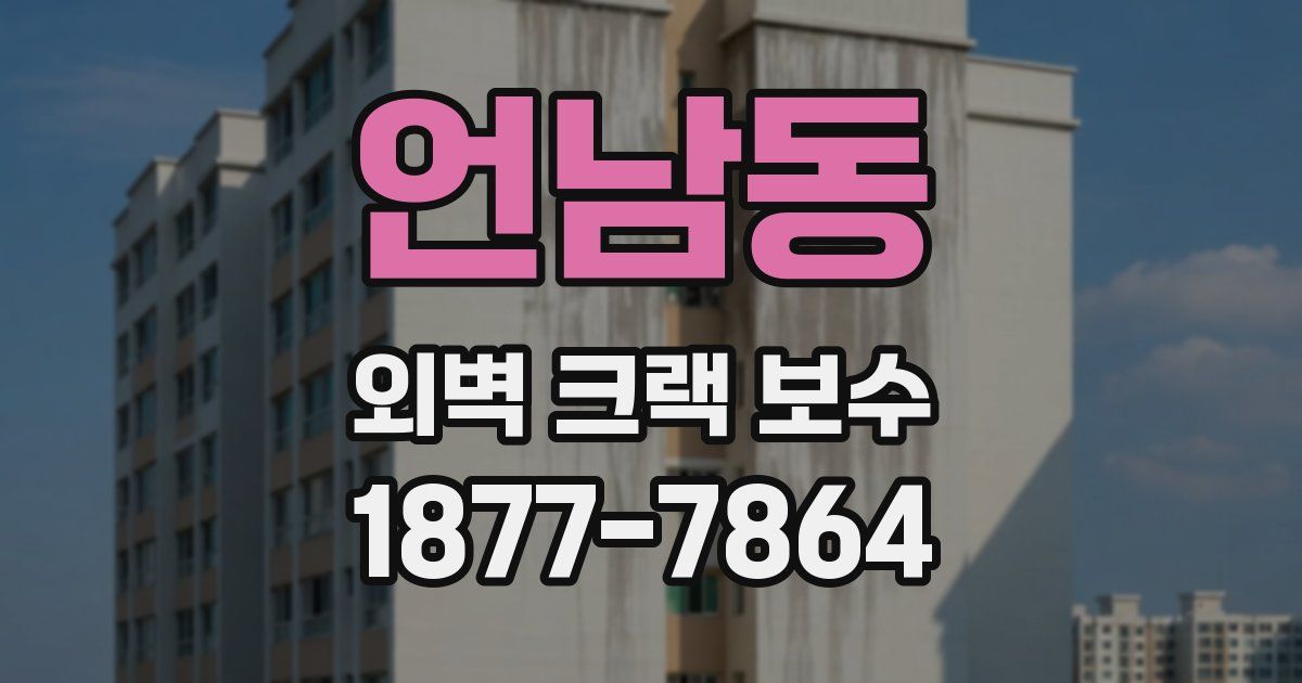언남동 외벽 크랙 보수