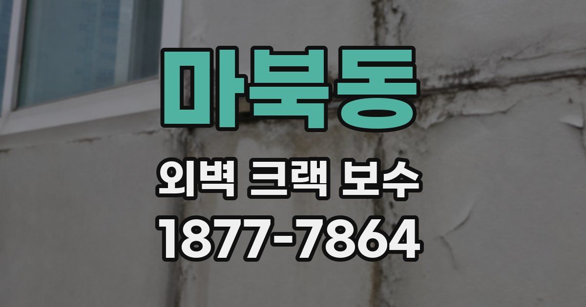 마북동 외벽 크랙 보수