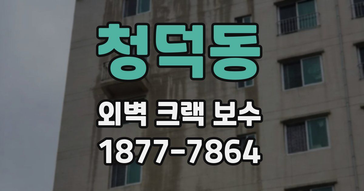 청덕동 외벽 크랙 보수