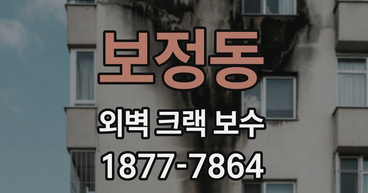 보정동 외벽 크랙 보수