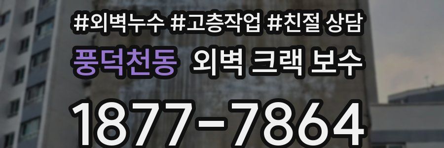 풍덕천동 외벽 크랙 보수