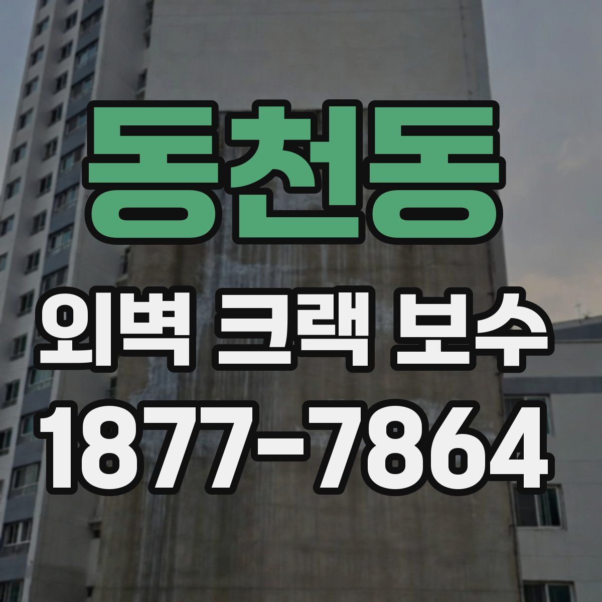 동천동 외벽 크랙 보수