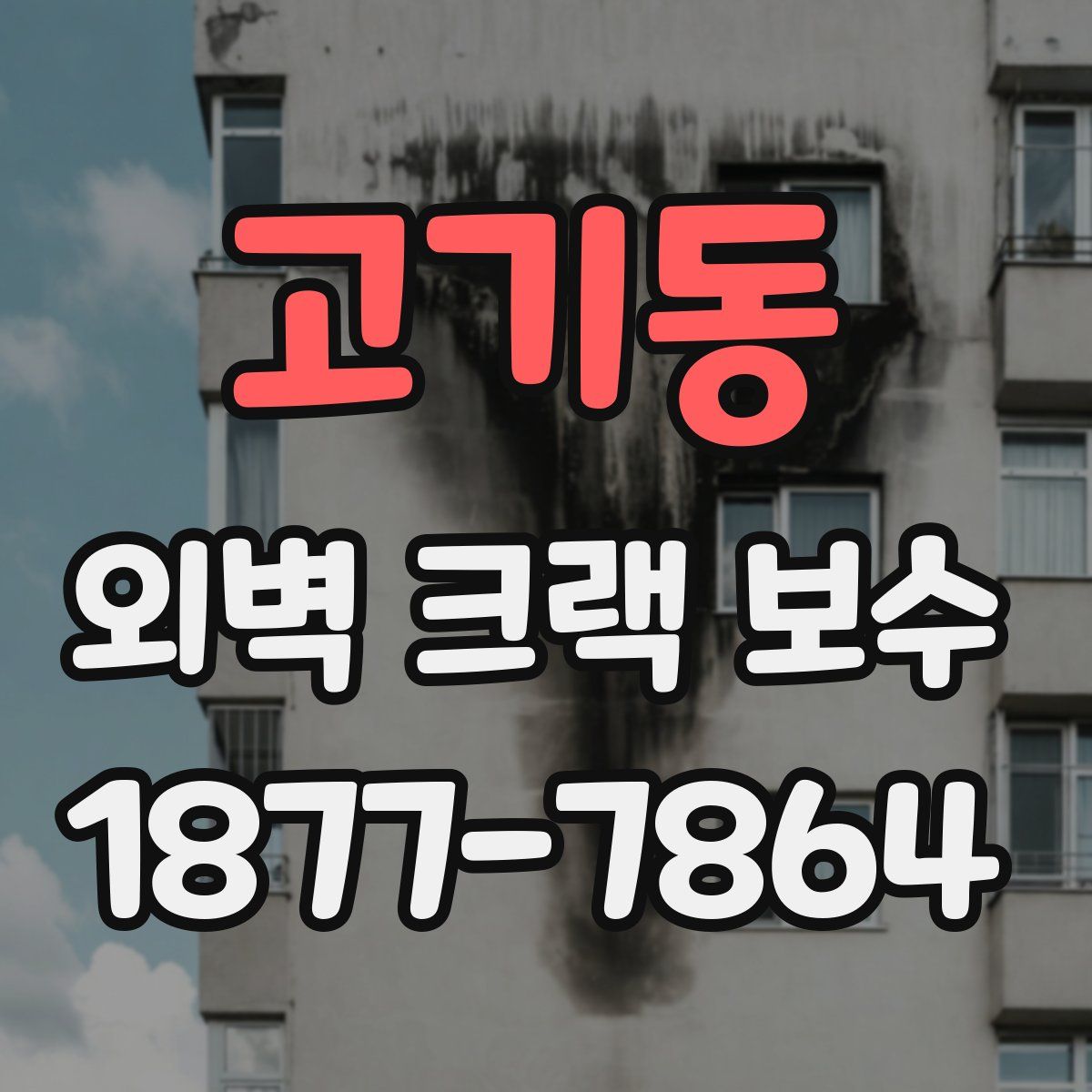 고기동 외벽 크랙 보수