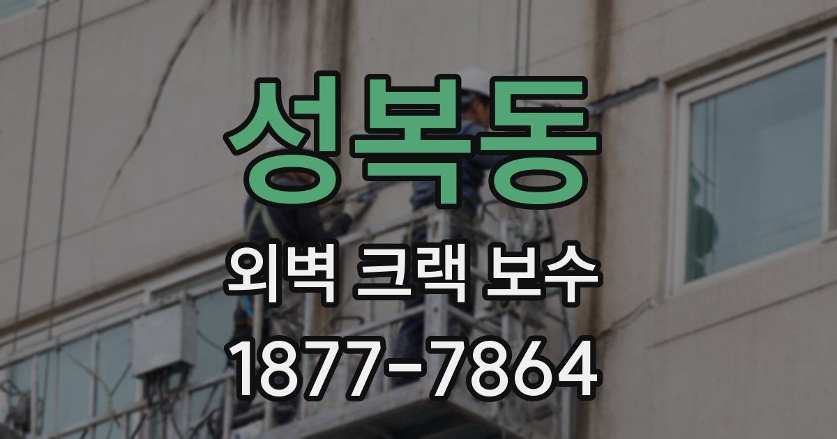 성복동 외벽 크랙 보수