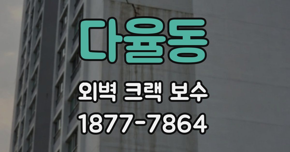 다율동 외벽 크랙 보수