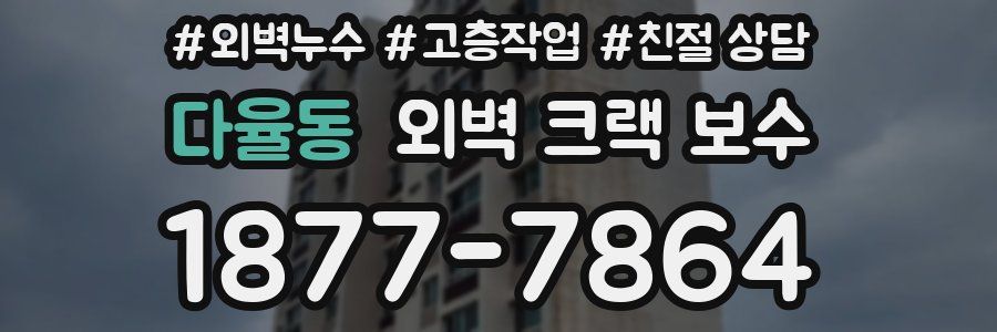 다율동 외벽 크랙 보수
