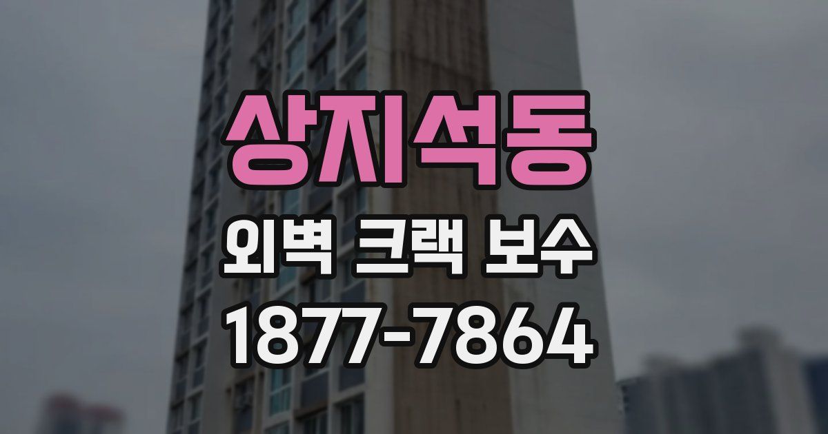 상지석동 외벽 크랙 보수