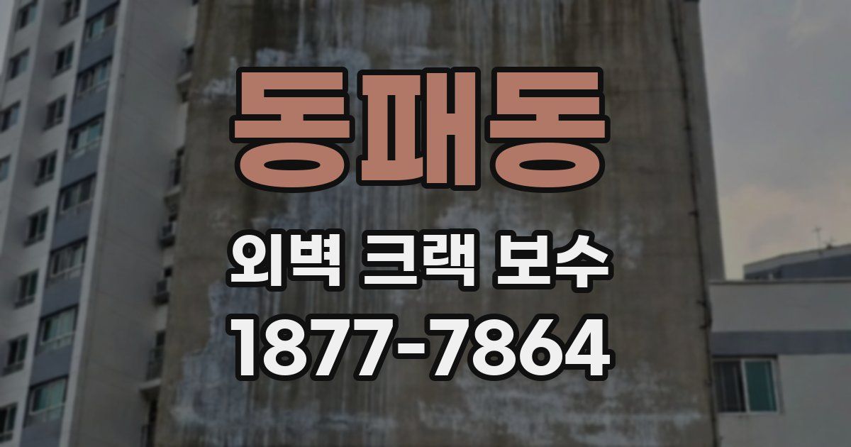 동패동 외벽 크랙 보수