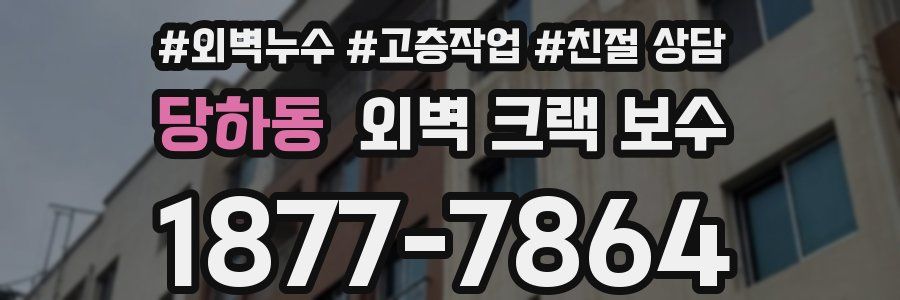 당하동 외벽 크랙 보수