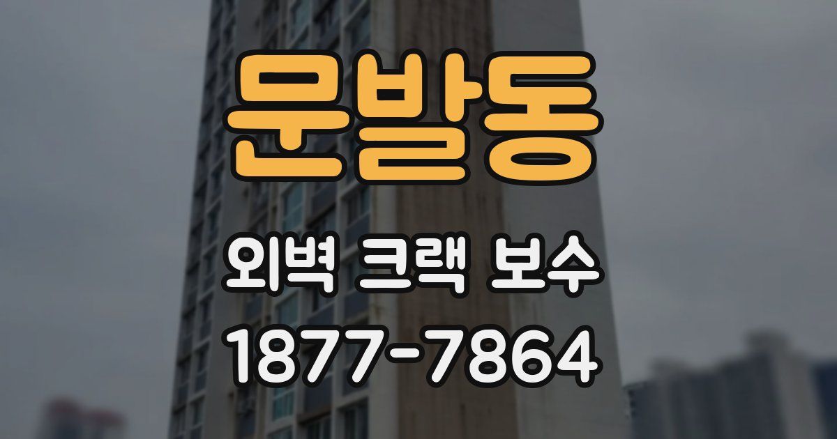 문발동 외벽 크랙 보수