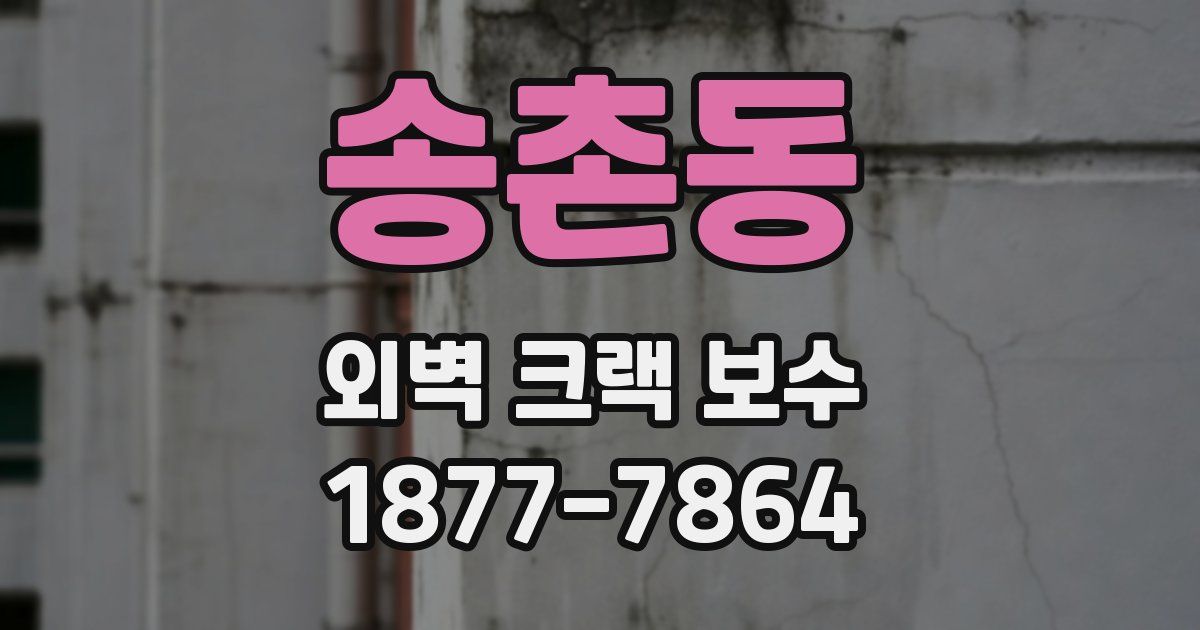 송촌동 외벽 크랙 보수