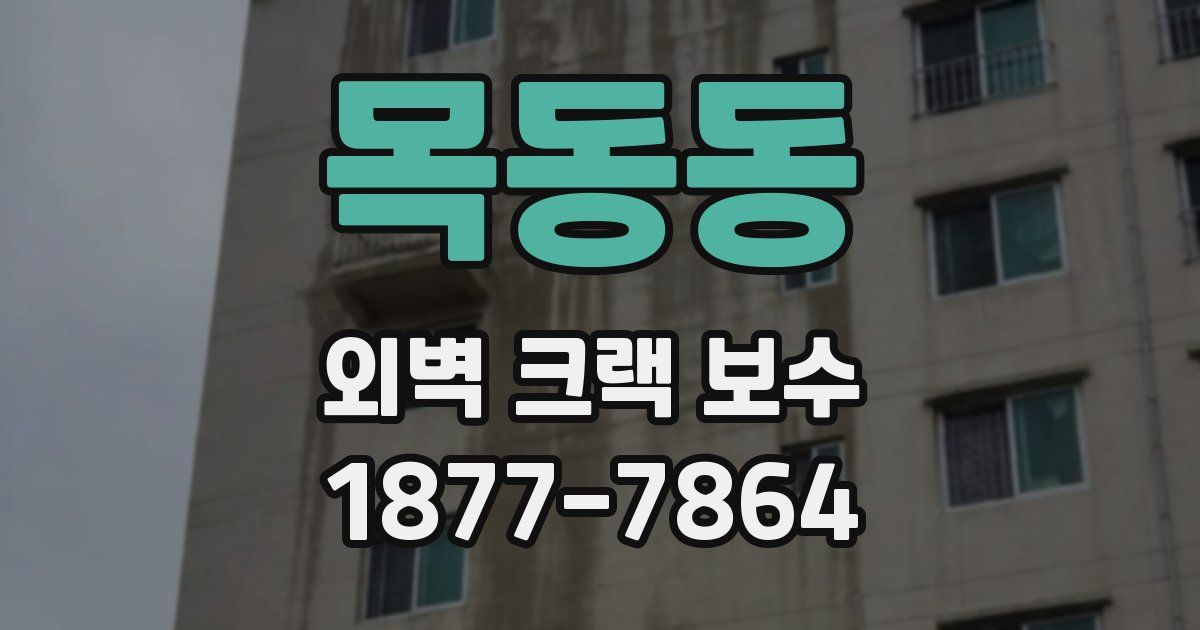 목동동 외벽 크랙 보수