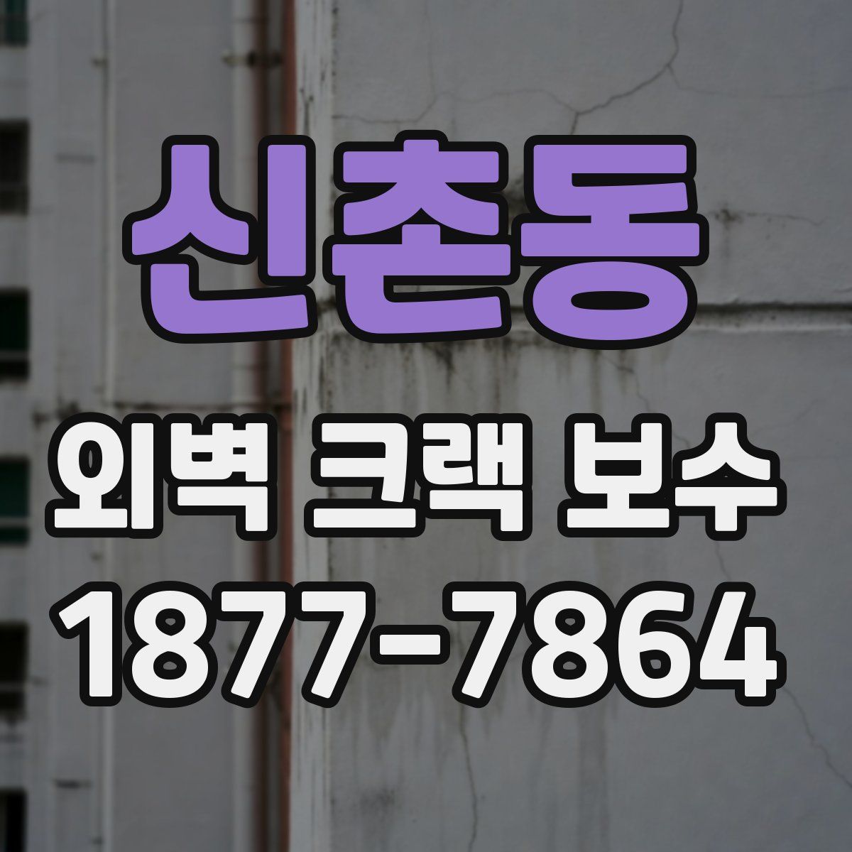 신촌동 외벽 크랙 보수