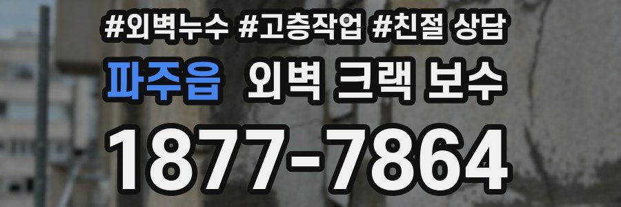 파주읍 외벽 크랙 보수
