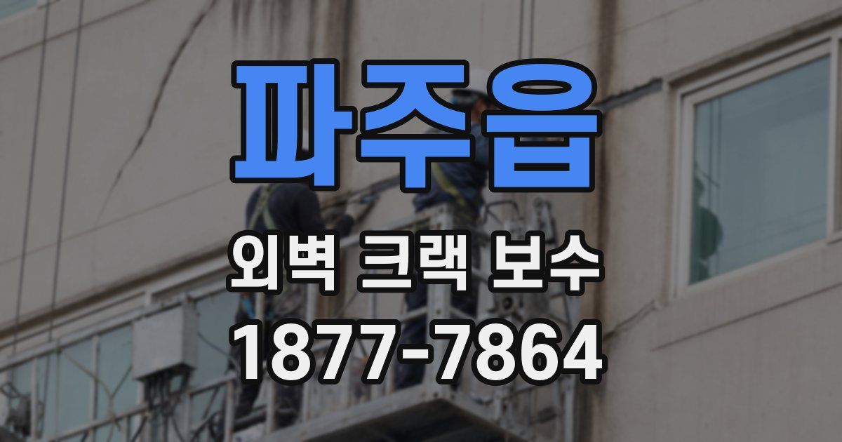 파주읍 외벽 크랙 보수