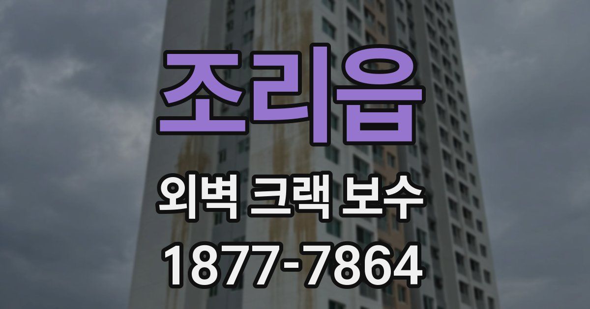 조리읍 외벽 크랙 보수