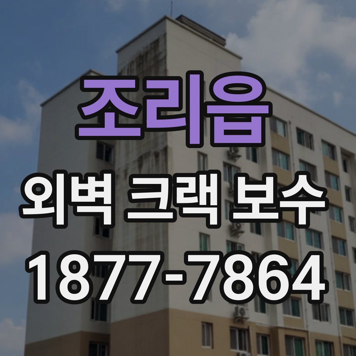 조리읍 외벽 크랙 보수