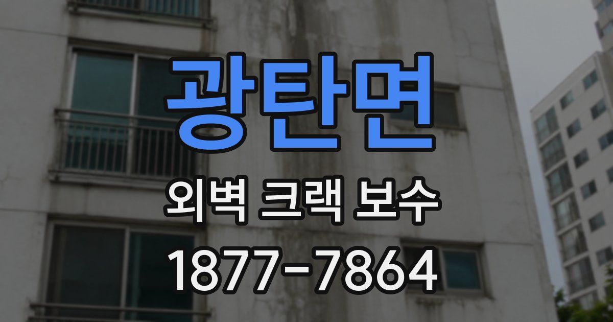 광탄면 외벽 크랙 보수