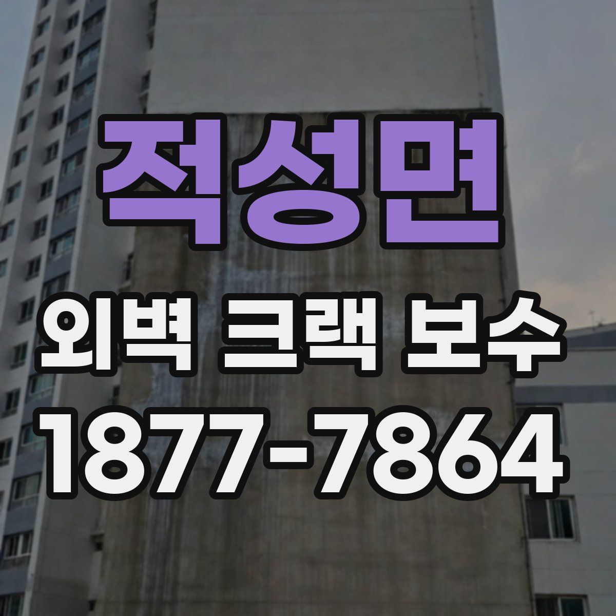 적성면 외벽 크랙 보수